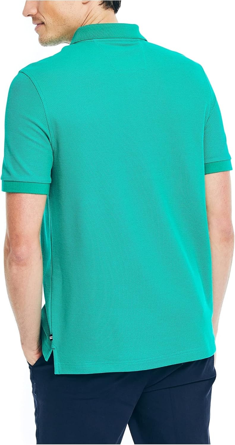 imageNautica Mens Sustainably Crafted Classic Fit Deck PoloPepper Green