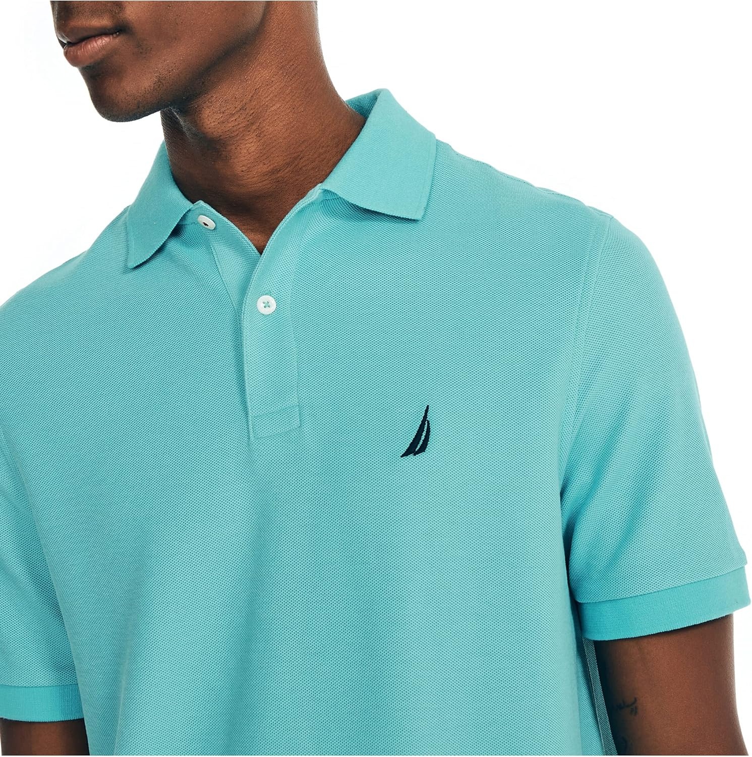 imageNautica Mens Sustainably Crafted Classic Fit Deck PoloScuba Blue