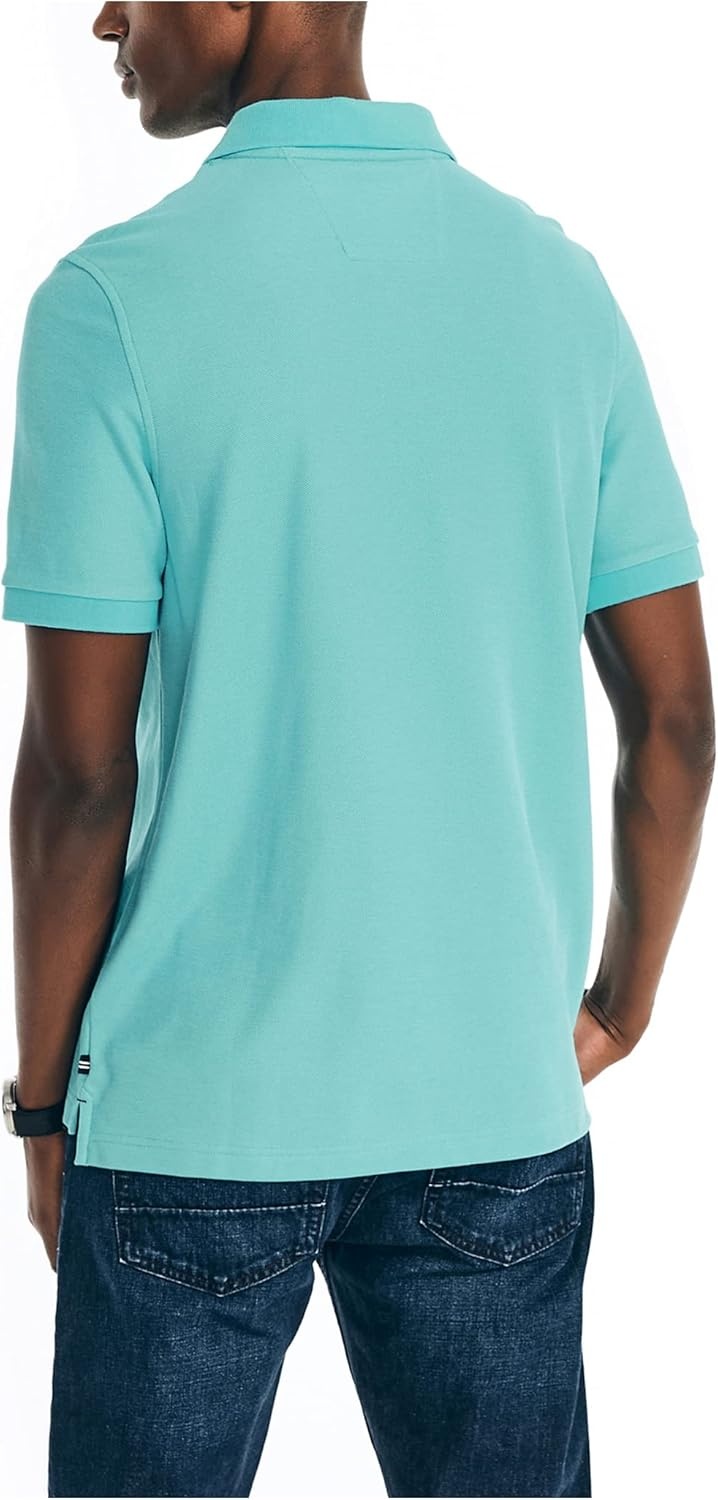 imageNautica Mens Sustainably Crafted Classic Fit Deck PoloScuba Blue