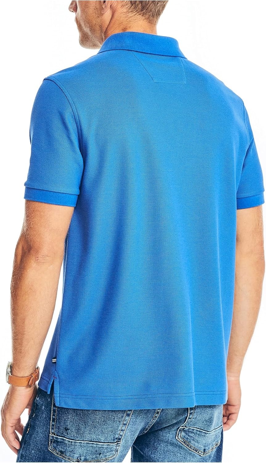 imageNautica Mens Sustainably Crafted Classic Fit Deck PoloWindsurf Blue