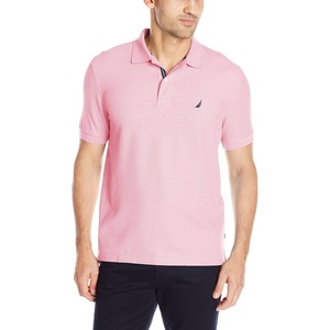 Nautica Men’s Short Sleeve Solid Cotton Pique Polo Shirt(Orchid Pink)