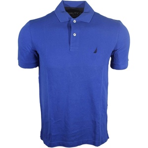 Nautica Men’s Short Sleeve Solid Cotton Pique Polo Shirt(Royal Blue navy)