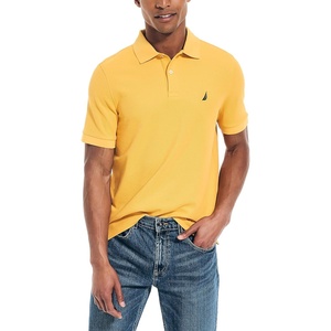 Nautica Men’s Sustainably Crafted Classic Fit Deck Polo(Lightning Gold)