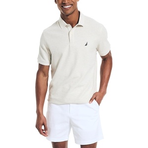Nautica Men’s Sustainably Crafted Classic Fit Deck Polo(Oatmeal Heather 2.0)