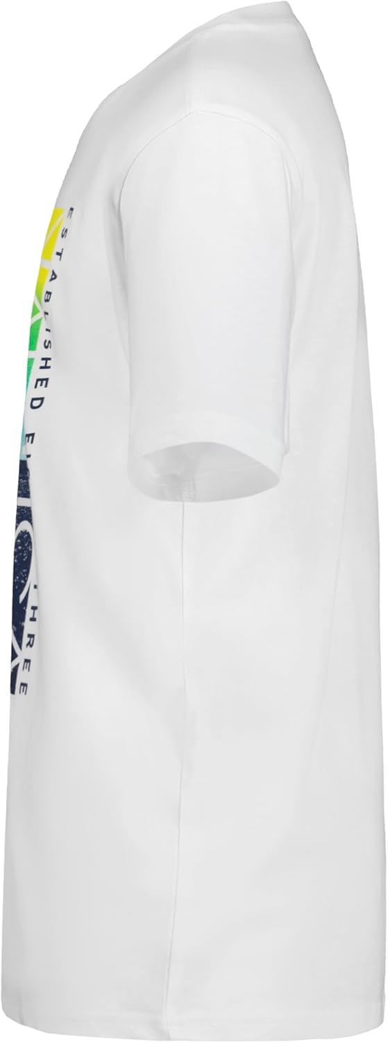 imageNautica Boys Short Sleeve JClass Logo Crew Neck TShirt Soft Comfortable Relaxed FitCruising Bright White