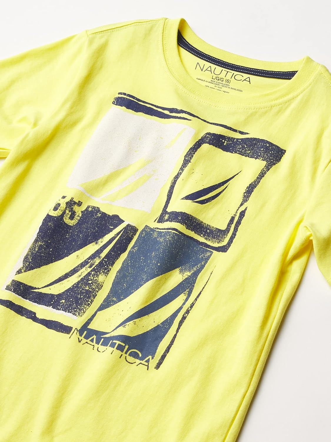 imageNautica Boys Short Sleeve JClass Logo Crew Neck TShirt Soft Comfortable Relaxed FitFramed Jclass Yellow Fin Ea07