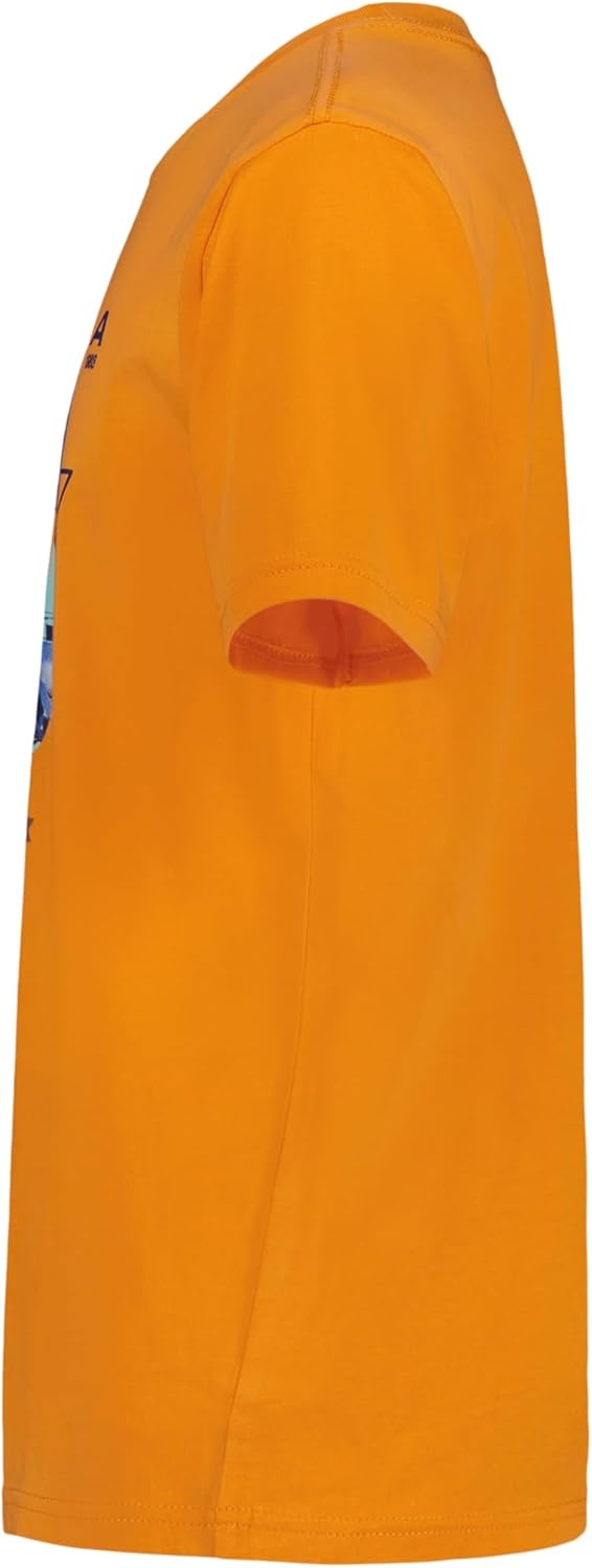 imageNautica Boys Short Sleeve JClass Logo Crew Neck TShirt Soft Comfortable Relaxed FitPainterly Jclass Tangerine