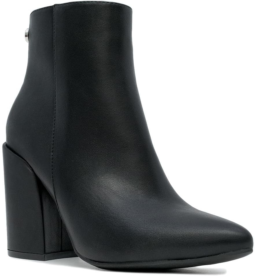 image:imageNautica Womens Heeled Ankle Bootie with Pointed Toe Block Heel and Side Zipper for Winter YevaBlack