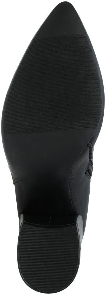 image:imageNautica Womens Heeled Ankle Bootie with Pointed Toe Block Heel and Side Zipper for Winter YevaBlack