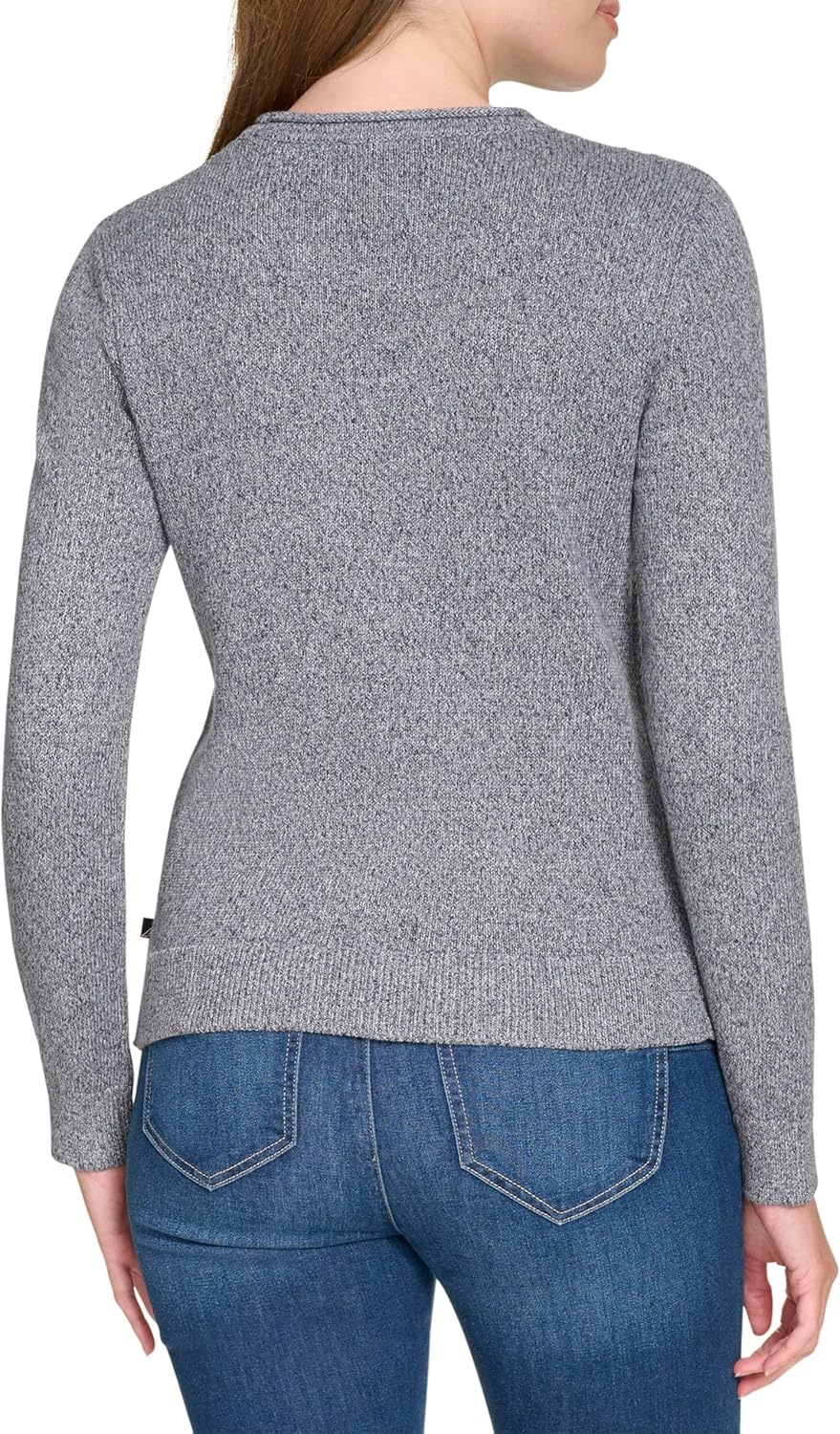 image:imageNautica Womens Crewneck Pullover Cable Long SleeveNight Sky