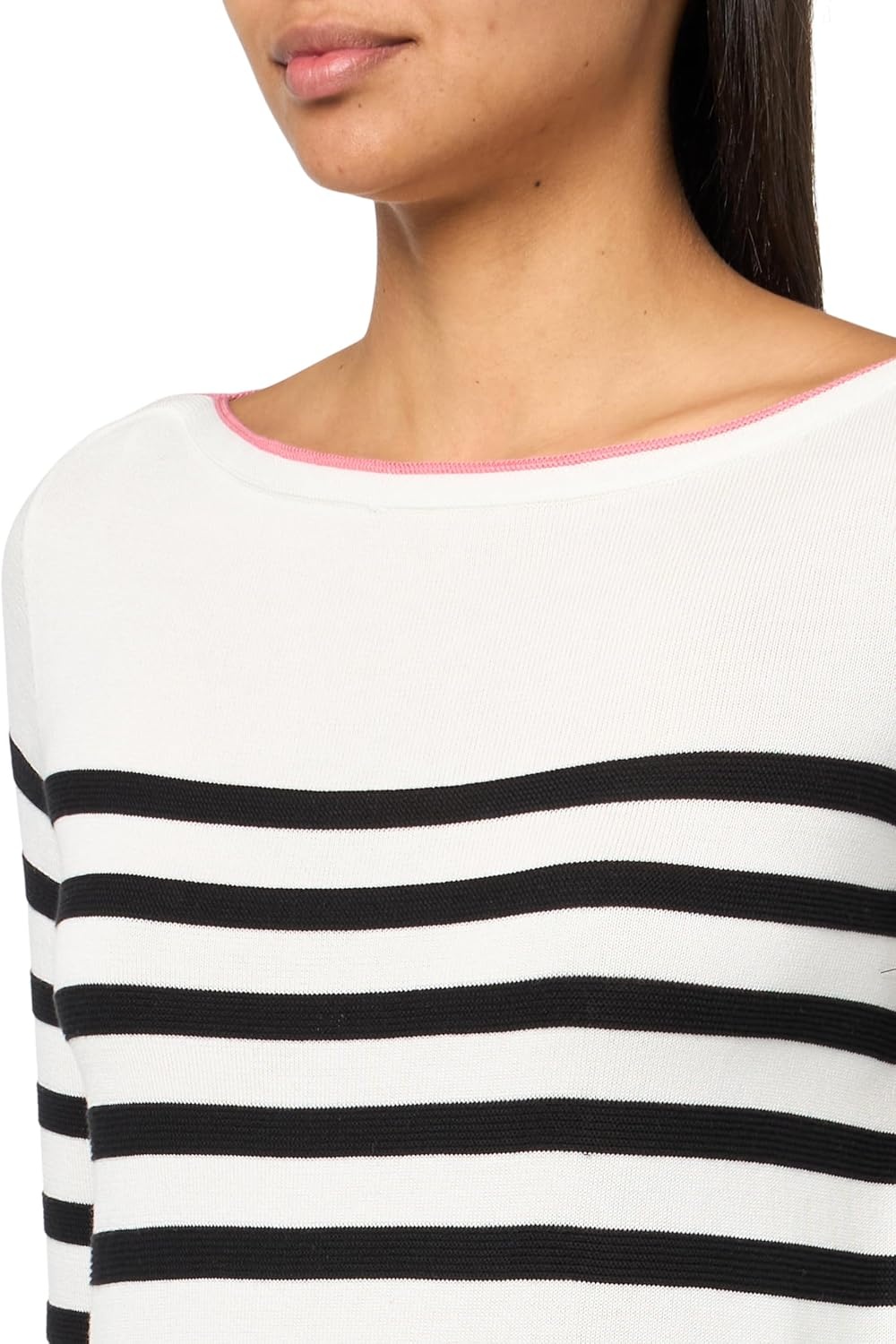 image:imageNautica Womens Mariner Stripe Pullover Boatneck Long SleeveIvory Multi