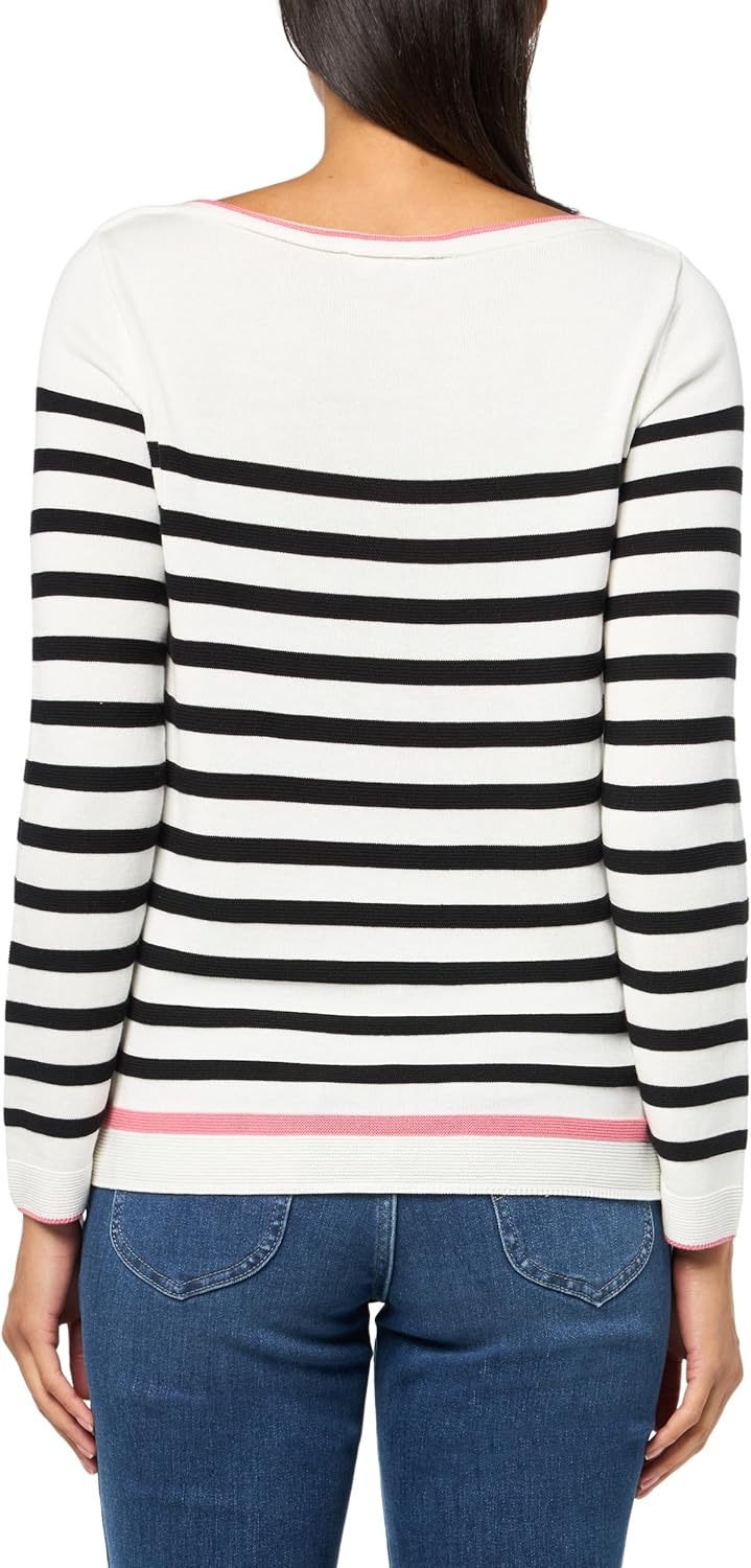 image:imageNautica Womens Mariner Stripe Pullover Boatneck Long SleeveIvory Multi