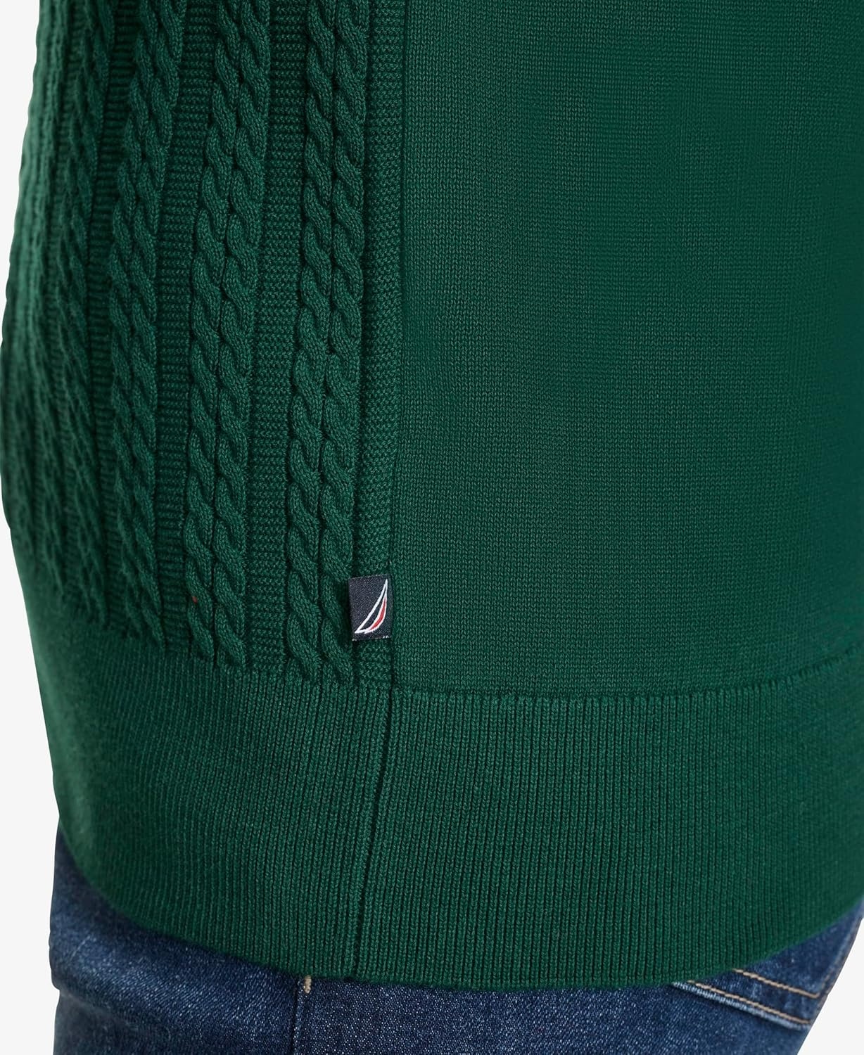 image:imageNautica Womens VNeck Cable Polo Long SleeveForest