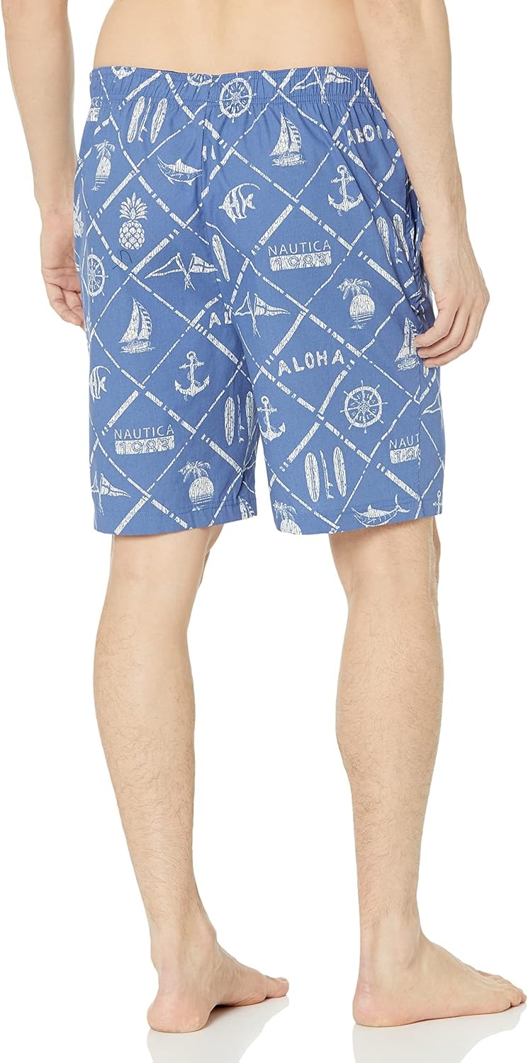 image:imageNautica mens Aloha Print Sleep ShortGray Blue