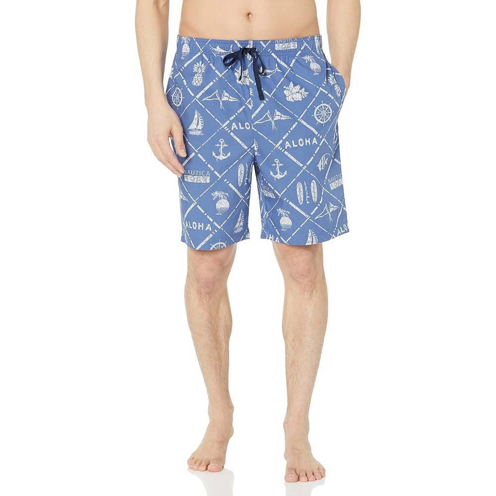 image:imageNautica mens Aloha Print Sleep ShortGray Blue