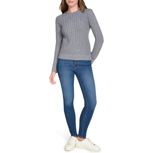 Nautica Women’s Crewneck Pullover Cable Long Sleeve(Night Sky)