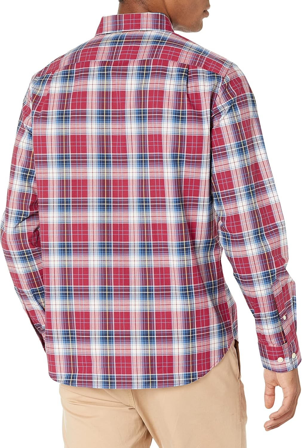 image:imageNautica Mens Plaid Poplin ShirtRusted Hull