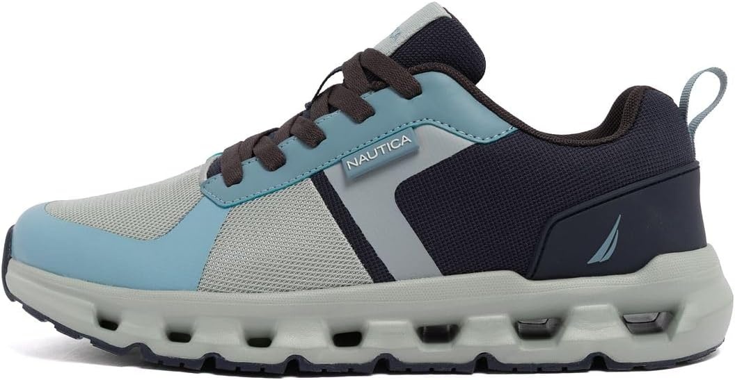 image:imageNautica Mens Running Sneakers Sport Fashion LaceUp Athletic Soft Shoes for Gym Tennis Men Cushioned Breathable Lightweight amp ComfortableGrey Blue