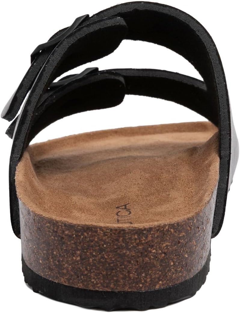 image:imageNautica Mens Sandals Casual Slides with 2 Adjustable Buckle Straps and Cork Footbed for Ultimate Comfort and Style RegularWide Width Big SizeTree Camo