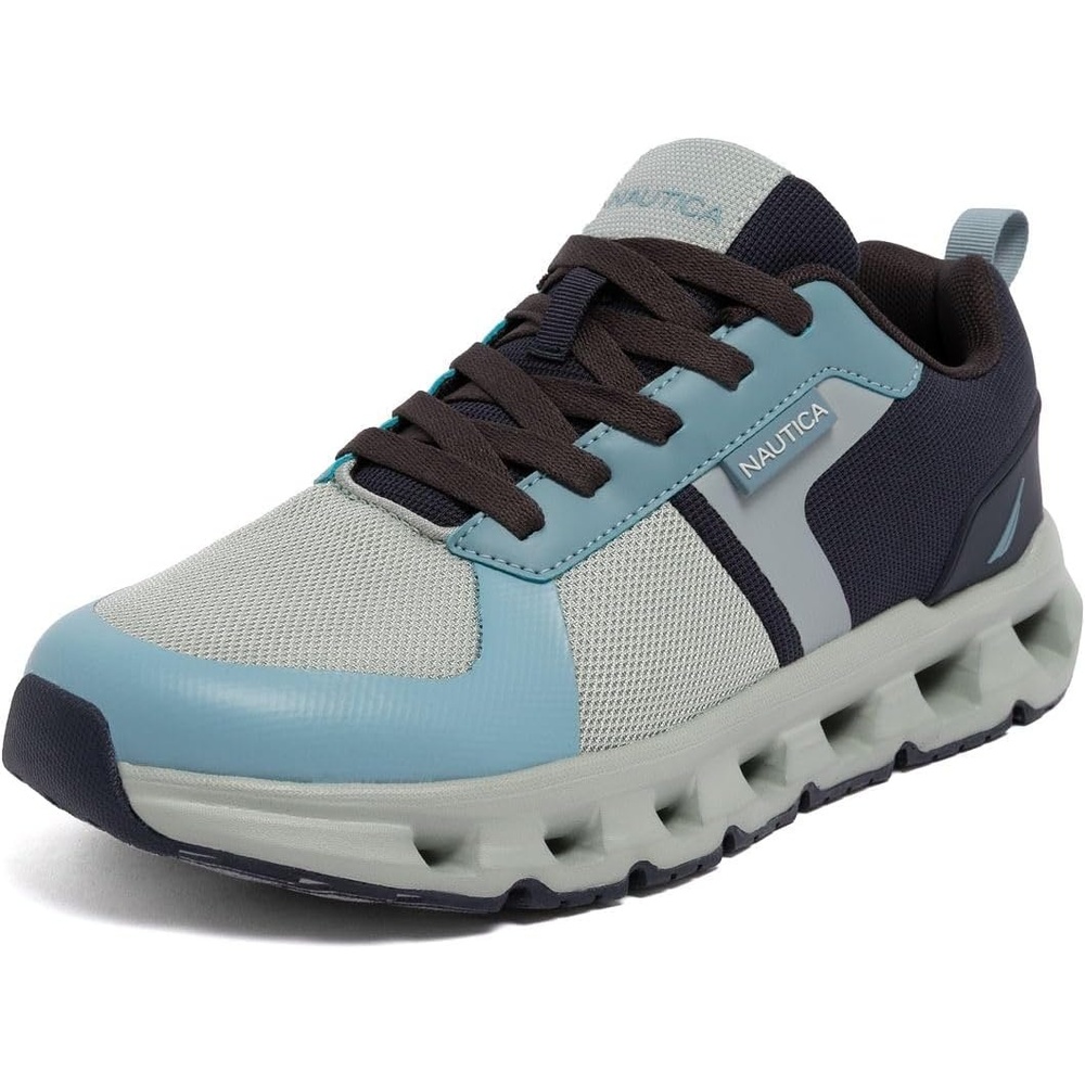 image:imageNautica Mens Running Sneakers Sport Fashion LaceUp Athletic Soft Shoes for Gym Tennis Men Cushioned Breathable Lightweight amp ComfortableGrey Blue