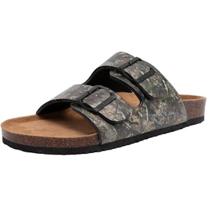 Nautica Men’s Sandals – Casual Slides with 2 Adjustable Buckle Straps and Cork Footbed for Ultimate Comfort and Style (Regular/Wide Width, Big Size)(Tree Camo)