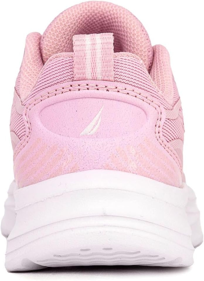 image:imageNautica Girls Toddler Knit SlipOn Sneakers with Max Comfort Sole Bungee Closure Tennis Running Shoes for School and Play ToddlerLittle KidPink White