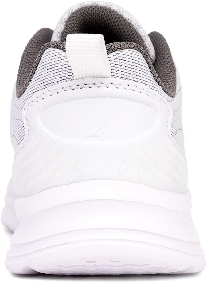 image:imageNautica Girls Toddler Knit SlipOn Sneakers with Max Comfort Sole Bungee Closure Tennis Running Shoes for School and Play ToddlerLittle KidWhite Grey