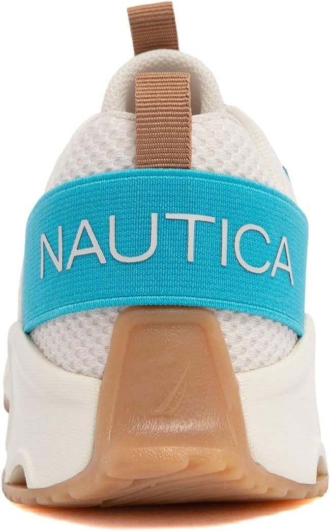 image:imageNautica Kids Running Sneakers Comfortable Shoes for Boys and Girls Sizes for Big amp Little Kids LaceUpBungee ManalapinBone Mint Brown