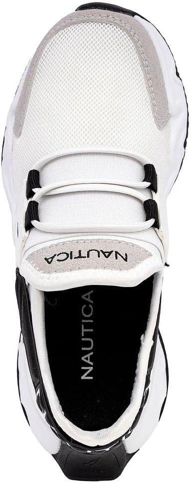 image:imageNautica Kids Running Sneakers Comfortable Shoes for Boys and Girls Sizes for Big amp Little Kids LaceUpBungee ManalapinWhite Blackmikyle