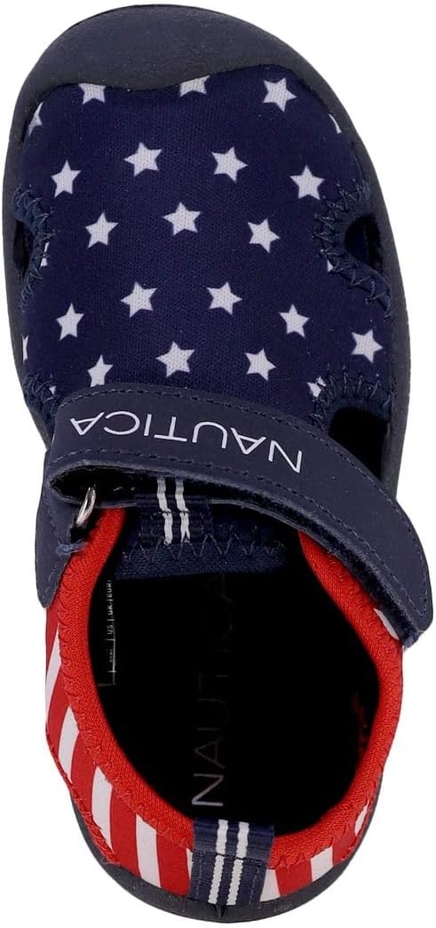 image:imageNautica Kids Water Shoes for Boys Girls Toddler Quick Dry Swim Shoes Aqua Socks Beach Pool Closed Toe Barefoot Summer Watershoes for Toddlers Size 512Stars and Stripes