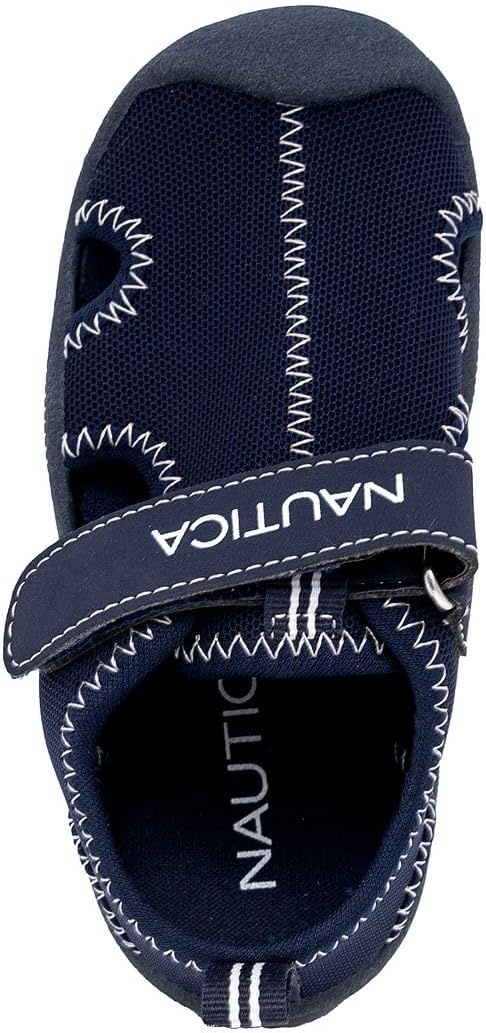 image:imageNautica Kids Water Shoes for Boys Girls Toddler Quick Dry Swim Shoes Aqua Socks Beach Pool Closed Toe Barefoot Summer Watershoes for Toddlers Size 512Navy Small Mesh