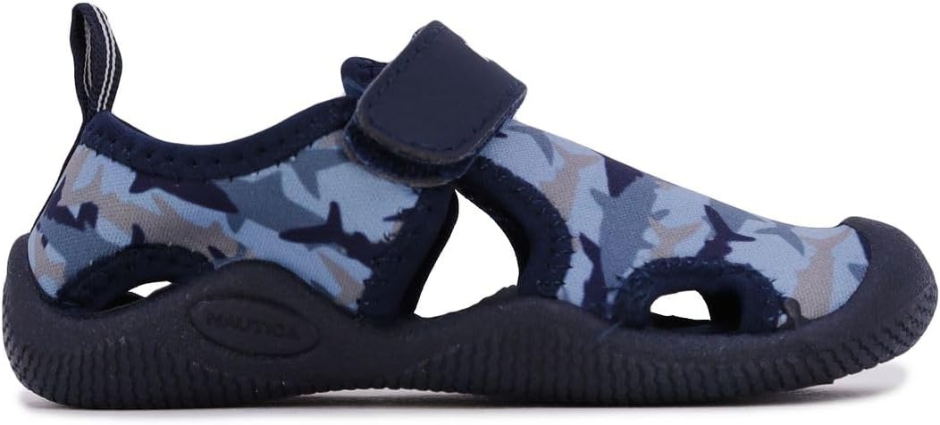 image:imageNautica Kids Water Shoes for Boys Girls Toddler Quick Dry Swim Shoes Aqua Socks Beach Pool Closed Toe Barefoot Summer Watershoes for Toddlers Size 512Navy Shark Camo