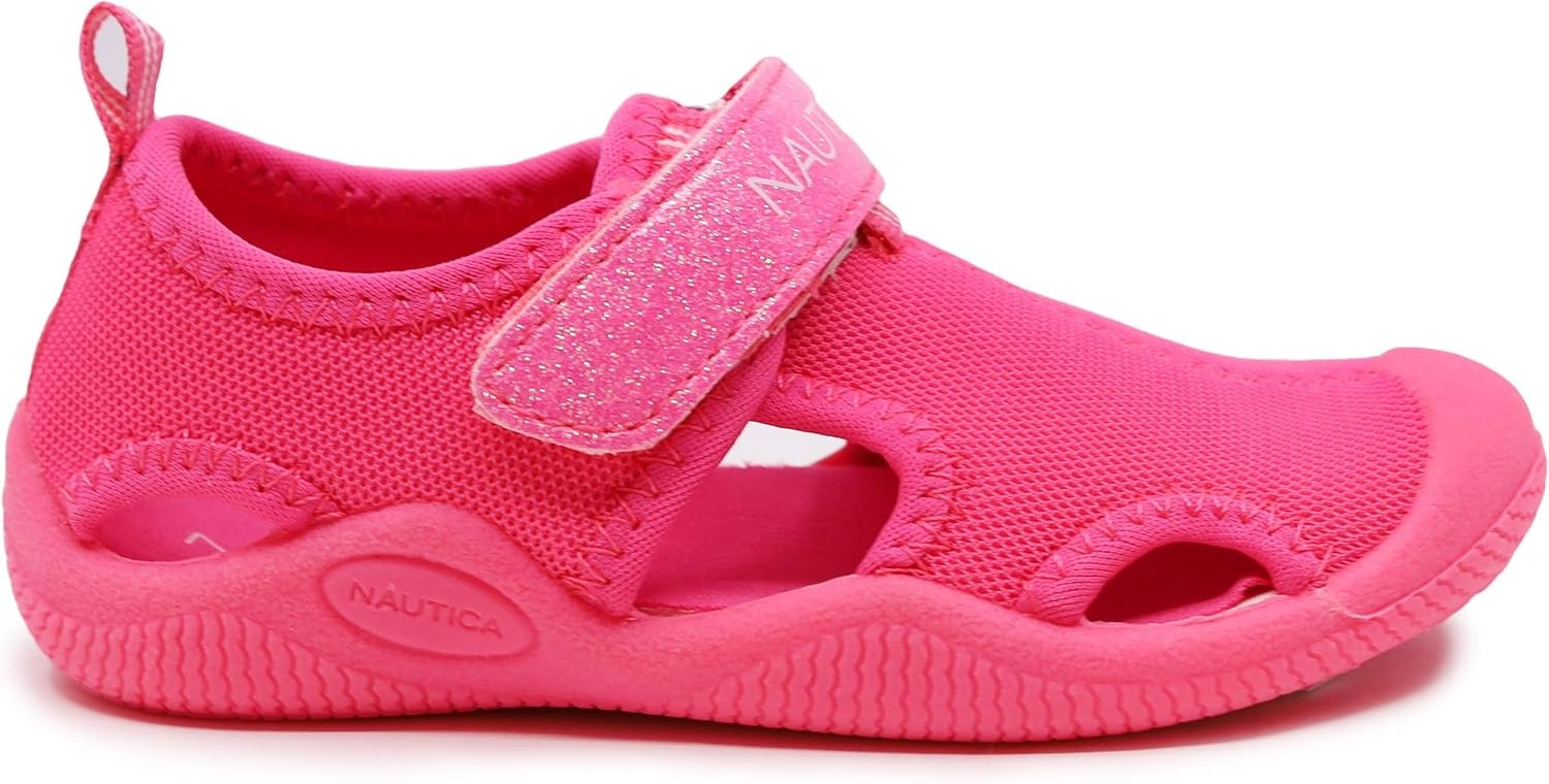 image:imageNautica Kids Water Shoes for Boys Girls Toddler Quick Dry Swim Shoes Aqua Socks Beach Pool Closed Toe Barefoot Summer Watershoes for Toddlers Size 512Neon Pink