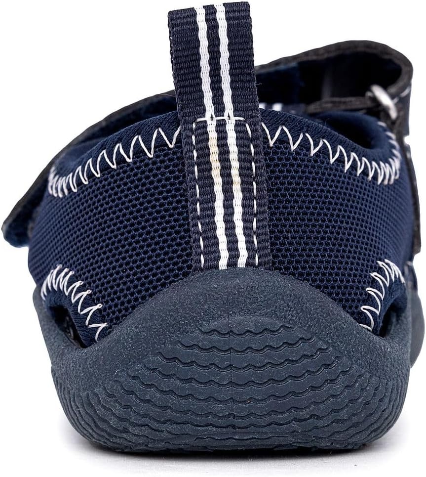 image:imageNautica Kids Water Shoes for Boys Girls Toddler Quick Dry Swim Shoes Aqua Socks Beach Pool Closed Toe Barefoot Summer Watershoes for Toddlers Size 512Navy Small Mesh