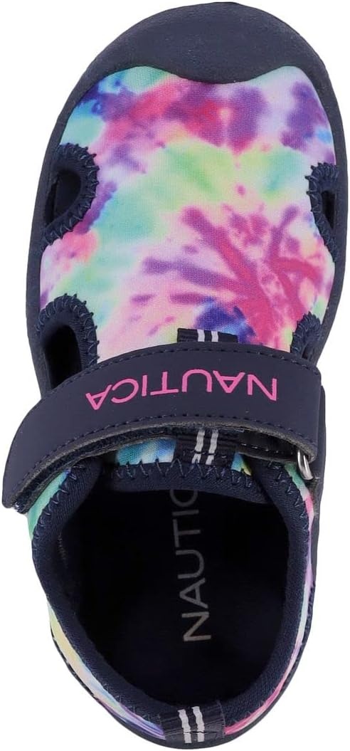 image:imageNautica Kids Water Shoes for Boys Girls Toddler Quick Dry Swim Shoes Aqua Socks Beach Pool Closed Toe Barefoot Summer Watershoes for Toddlers Size 512Multi Tie Dye Navy