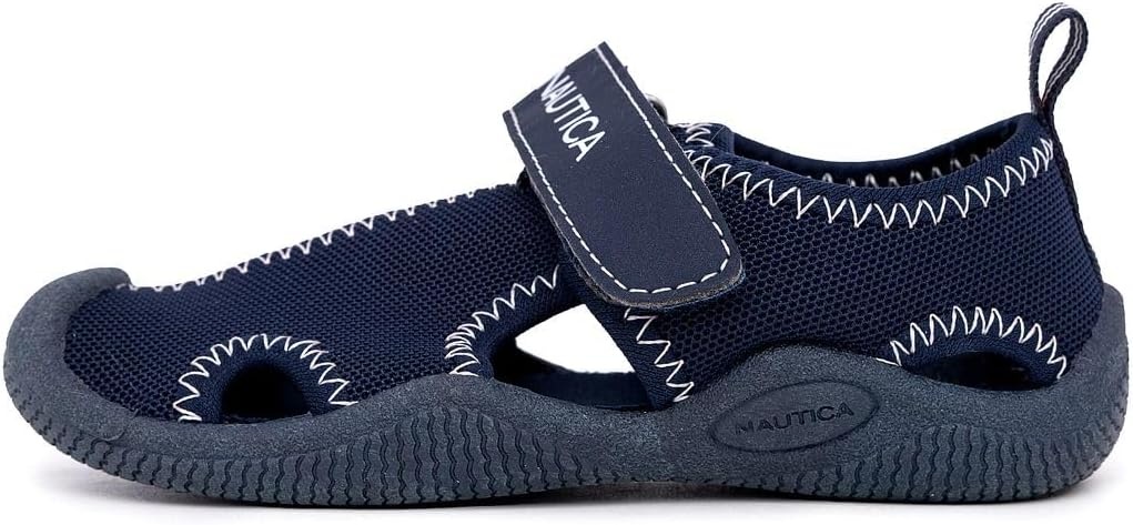 image:imageNautica Kids Water Shoes for Boys Girls Toddler Quick Dry Swim Shoes Aqua Socks Beach Pool Closed Toe Barefoot Summer Watershoes for Toddlers Size 512Navy Small Mesh