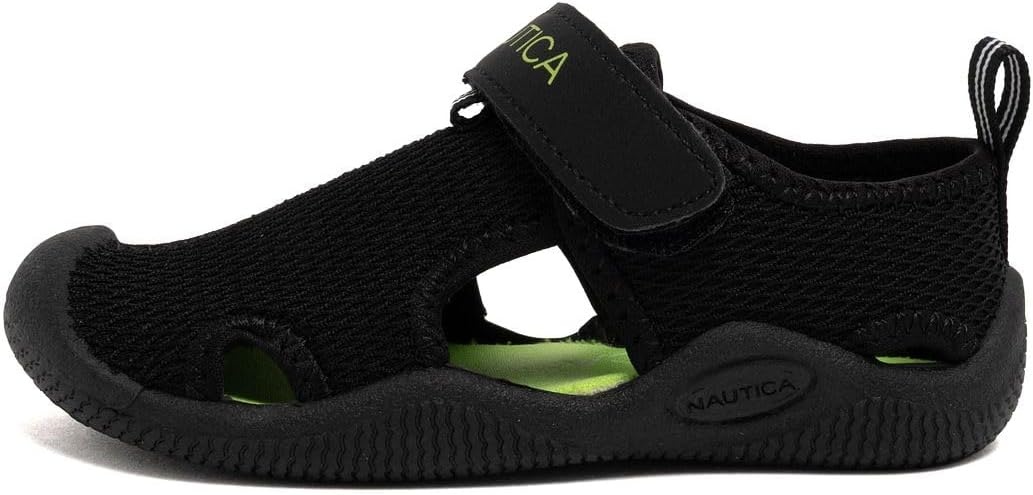 image:imageNautica Kids Water Shoes for Boys Girls Toddler Quick Dry Swim Shoes Aqua Socks Beach Pool Closed Toe Barefoot Summer Watershoes for Toddlers Size 512Black Fresh Lime