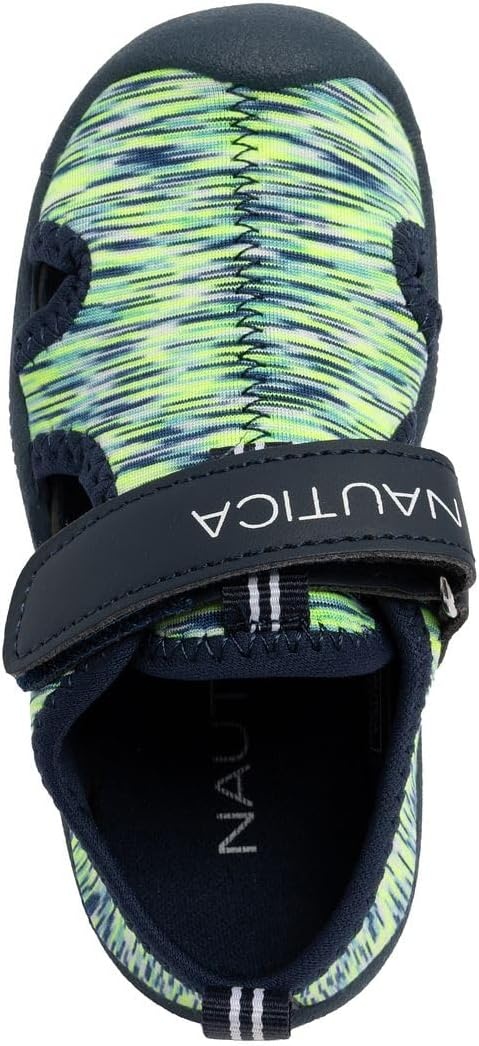 image:imageNautica Kids Water Shoes for Boys Girls Toddler Quick Dry Swim Shoes Aqua Socks Beach Pool Closed Toe Barefoot Summer Watershoes for Toddlers Size 512Navy Lime Heather