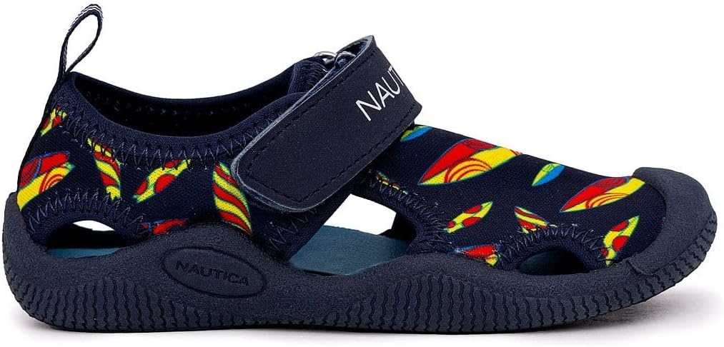 image:imageNautica Kids Water Shoes for Boys Girls Toddler Quick Dry Swim Shoes Aqua Socks Beach Pool Closed Toe Barefoot Summer Watershoes for Toddlers Size 512Navy Multi Surfs
