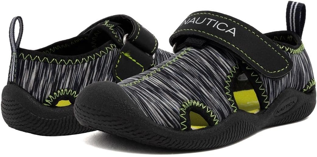 image:imageNautica Kids Water Shoes for Boys Girls Toddler Quick Dry Swim Shoes Aqua Socks Beach Pool Closed Toe Barefoot Summer Watershoes for Toddlers Size 512Black Multi