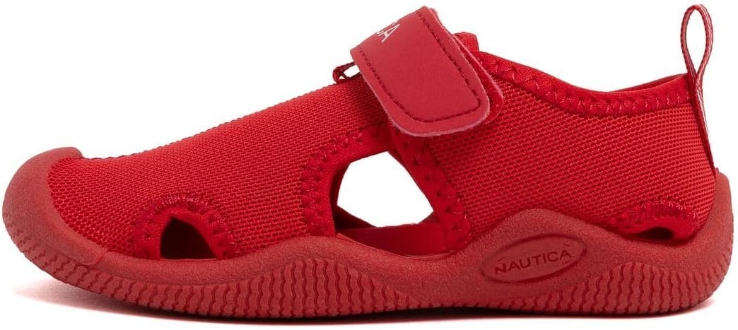 image:imageNautica Kids Water Shoes for Boys Girls Toddler Quick Dry Swim Shoes Aqua Socks Beach Pool Closed Toe Barefoot Summer Watershoes for Toddlers Size 512Red Small Mesh