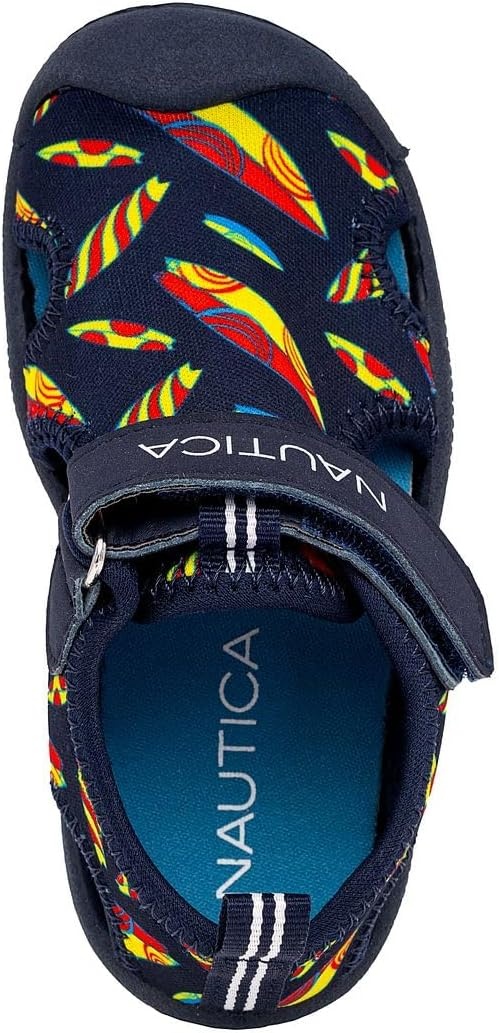 image:imageNautica Kids Water Shoes for Boys Girls Toddler Quick Dry Swim Shoes Aqua Socks Beach Pool Closed Toe Barefoot Summer Watershoes for Toddlers Size 512Navy Multi Surfs