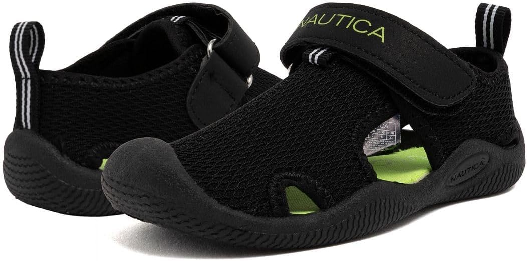 image:imageNautica Kids Water Shoes for Boys Girls Toddler Quick Dry Swim Shoes Aqua Socks Beach Pool Closed Toe Barefoot Summer Watershoes for Toddlers Size 512Black Fresh Lime