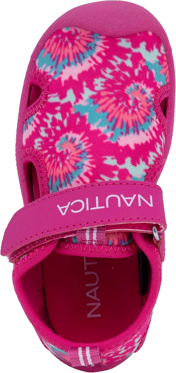 image:imageNautica Kids Water Shoes for Boys Girls Toddler Quick Dry Swim Shoes Aqua Socks Beach Pool Closed Toe Barefoot Summer Watershoes for Toddlers Size 512Pink Neo Tie Dye