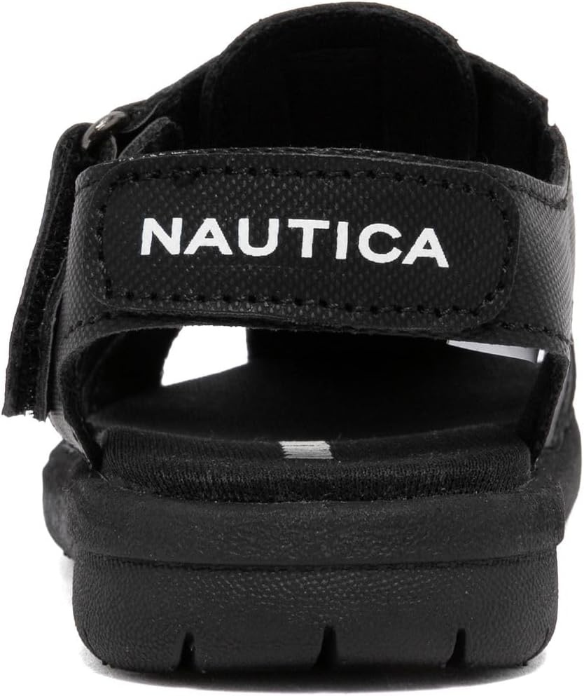 image:imageNautica Toddler Sandals ClosedToe Athletic Summer Shoes for Boys amp Girls with Adjustable Straps Perfect for Active Play Toddler amp Little Kid SizesBlack Mono