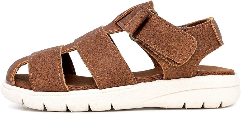 image:imageNautica Toddler Sandals ClosedToe Athletic Summer Shoes for Boys amp Girls with Adjustable Straps Perfect for Active Play Toddler amp Little Kid SizesCognac