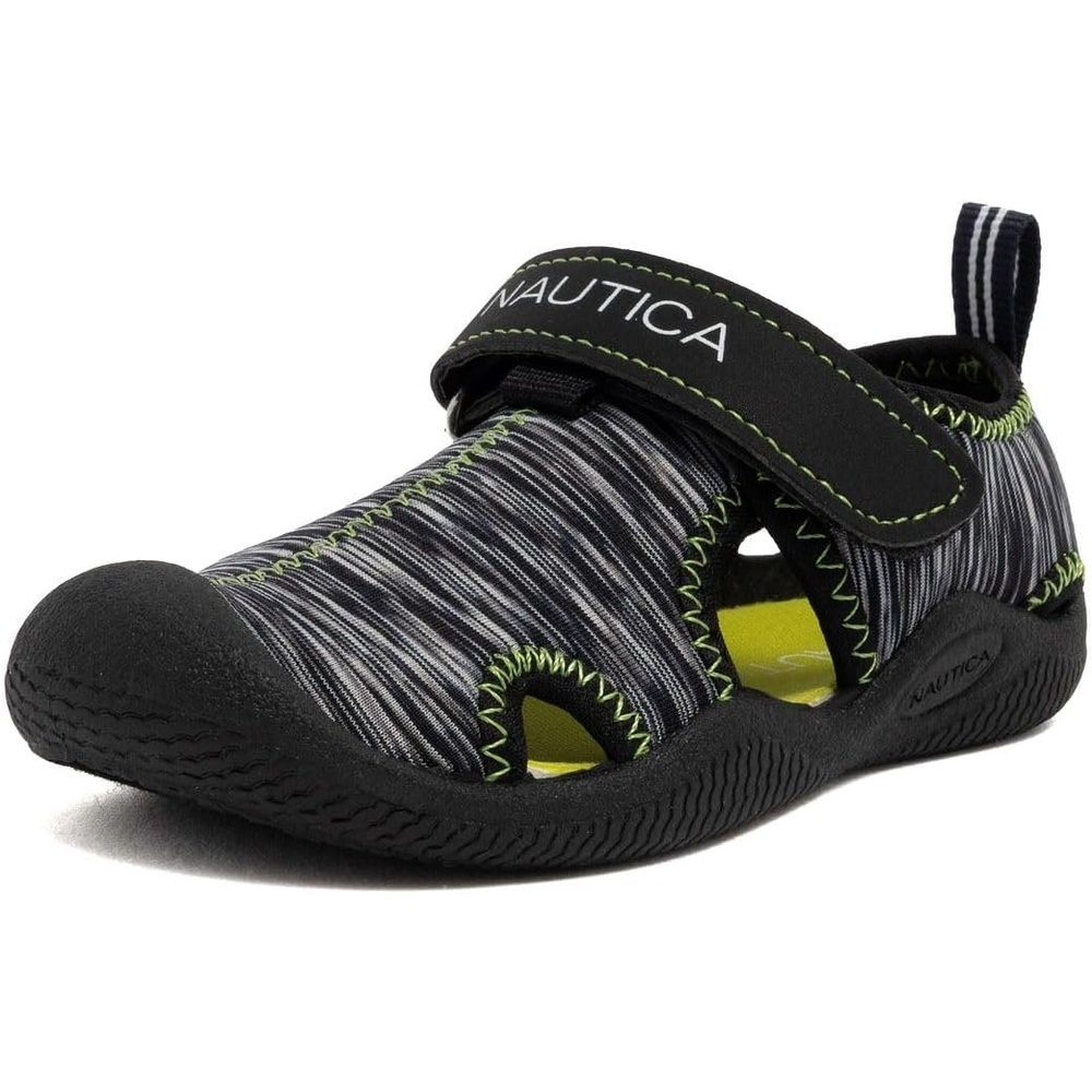 image:imageNautica Kids Water Shoes for Boys Girls Toddler Quick Dry Swim Shoes Aqua Socks Beach Pool Closed Toe Barefoot Summer Watershoes for Toddlers Size 512Black Multi