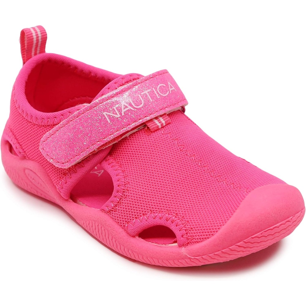 image:imageNautica Kids Water Shoes for Boys Girls Toddler Quick Dry Swim Shoes Aqua Socks Beach Pool Closed Toe Barefoot Summer Watershoes for Toddlers Size 512Neon Pink