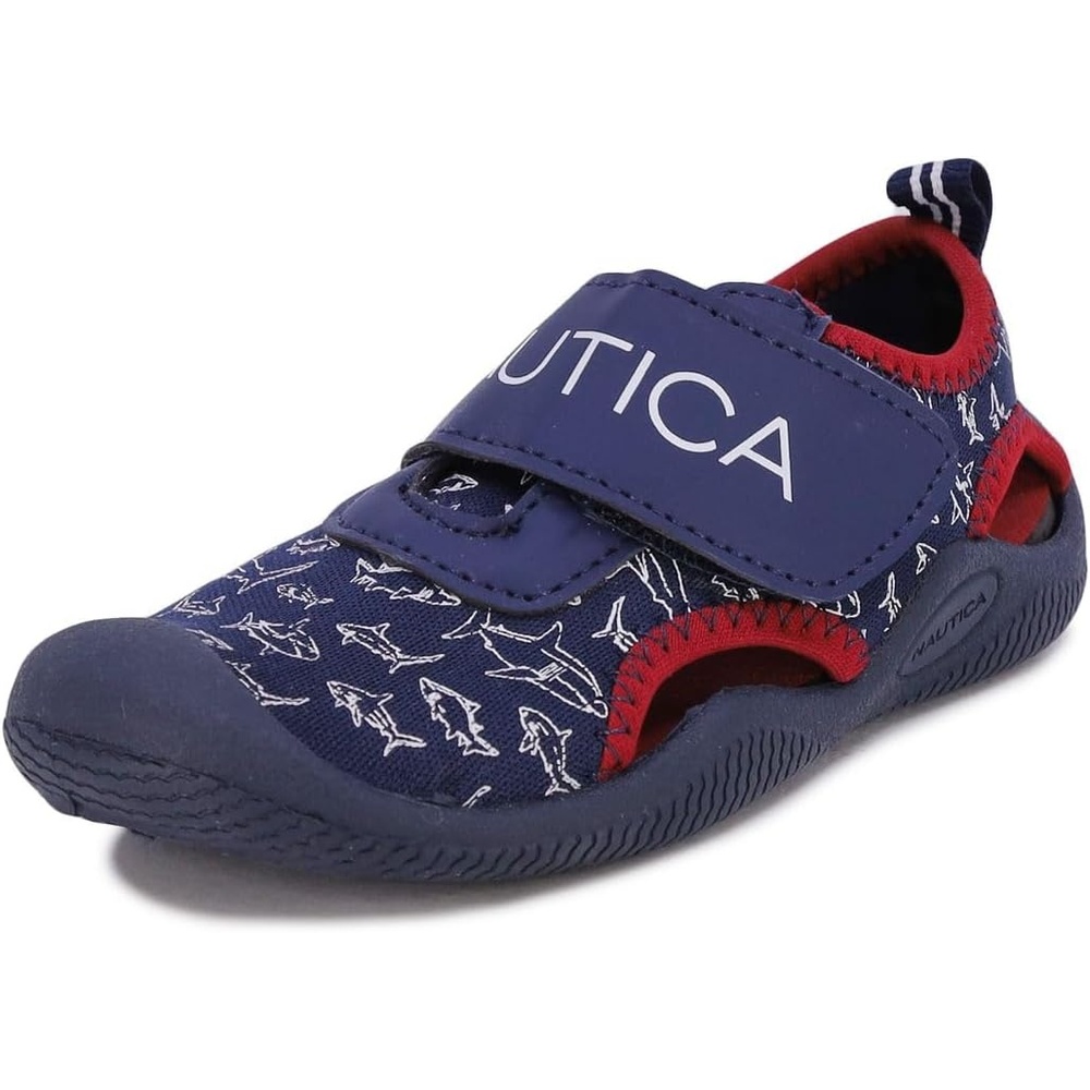 image:imageNautica Kids Water Shoes for Boys Girls Toddler Quick Dry Swim Shoes Aqua Socks Beach Pool Closed Toe Barefoot Summer Watershoes for Toddlers Size 512Blue