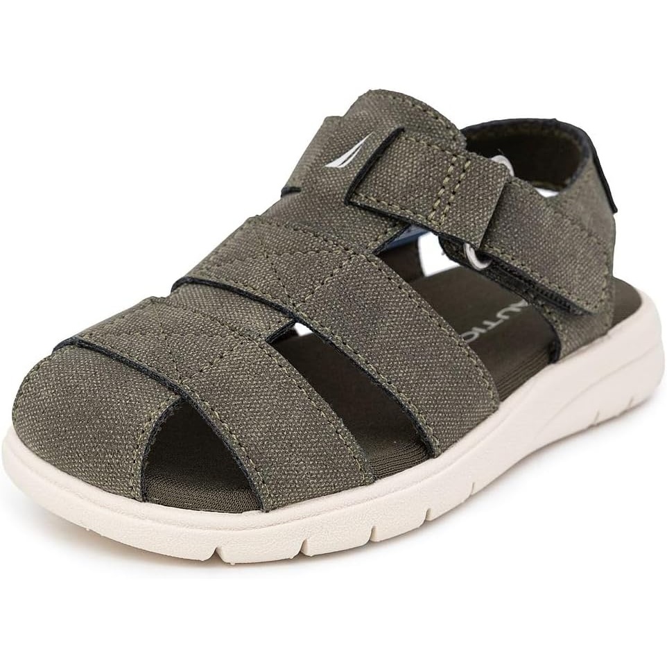 image:imageNautica Toddler Sandals  ClosedToe Athletic Summer Shoes for Boys amp Girls with Adjustable Straps Perfect for Active Play Toddler amp Little Kid SizesOlive